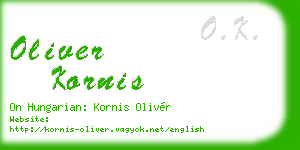 oliver kornis business card